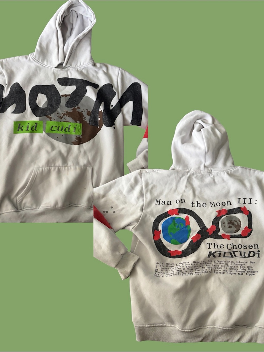 Kid Cudi MOTM III Man On The Moon 3 Back Hoodie Four Cactus